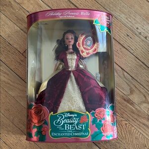 1997 Vintage Barbie Disney Beauty and the Beast Enchanted Christmas Belle